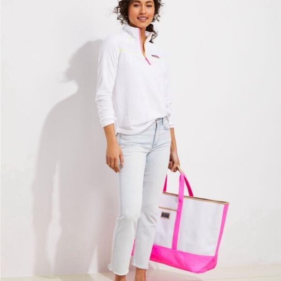 Vineyard vines neon/ white terry cloth pullover size XS - Picture 2 of 9